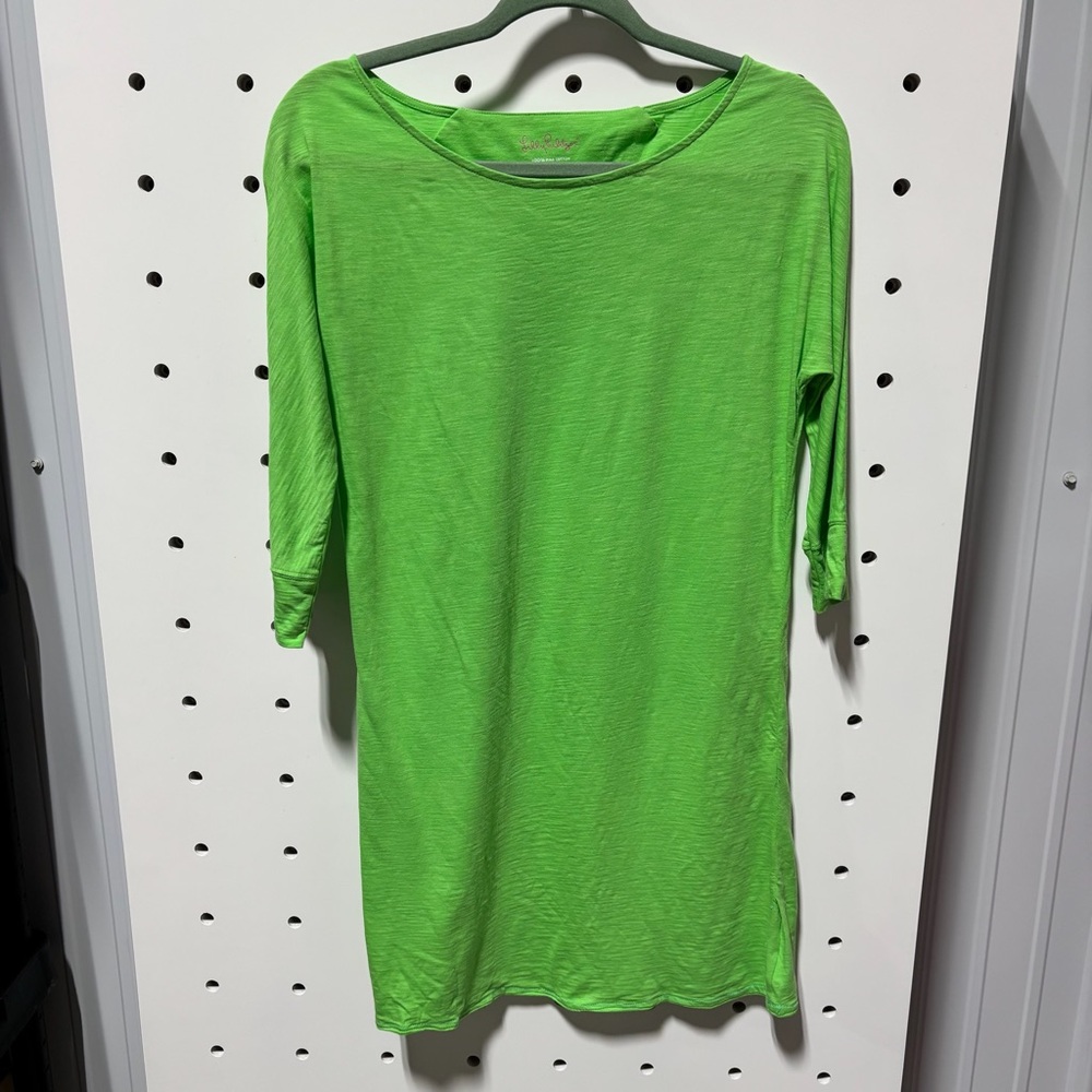 Lilly Pulitzer Bright Green Long Sleeve Dress Size S